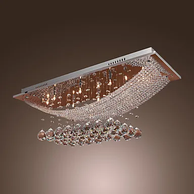 

8 Head Fushed Luxury Modern LED Crystal Ceiling Lamp With 8 Lights For Living Room Light Home Lighting Lustres De Cristal