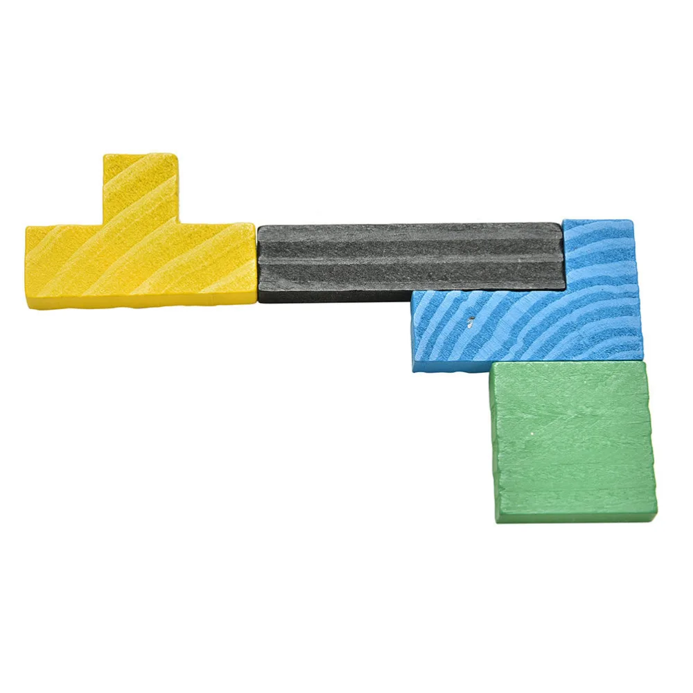 1 шт., забавная деревянная головоломка Tangram, головоломка, тетрис, развивающие игрушки для детей