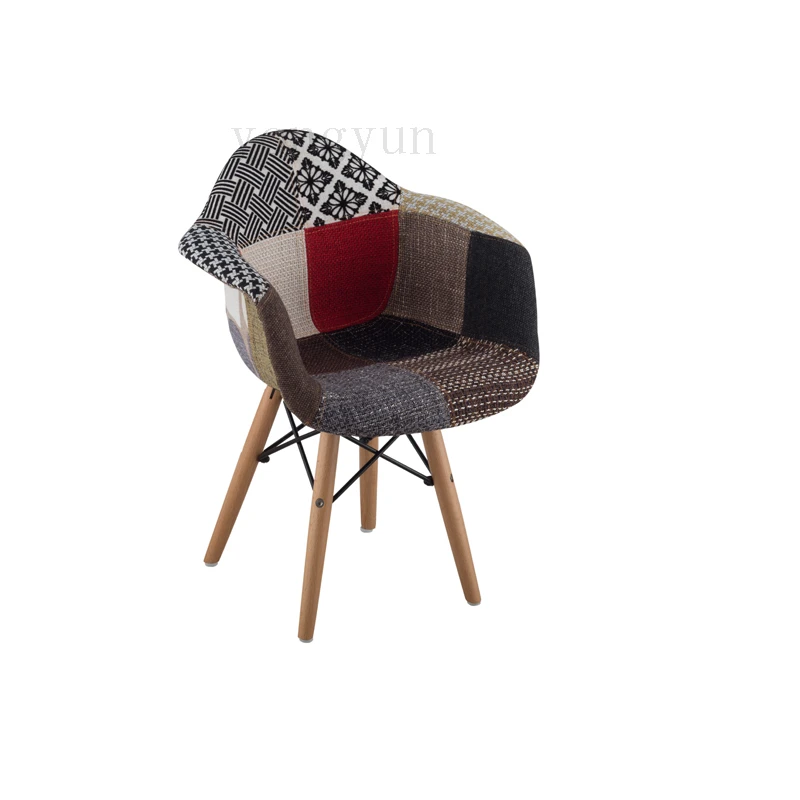Chaise A Bras Lateral En Bois Pour Bebe Base En Plastique Decontractee Pour Enfants Chaise De Salle A Manger En Tissu Pour Enfants Siege En Pp Pied En Bois Patchwork Aliexpress