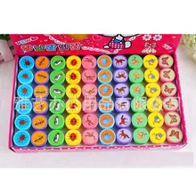 60 шт. для детей с мультипликационным принтом для детей на заказ Пластик резиновые самостоятельной Печати На чернилах игрушки подарки для День рождения Рождественский подарок игрушки