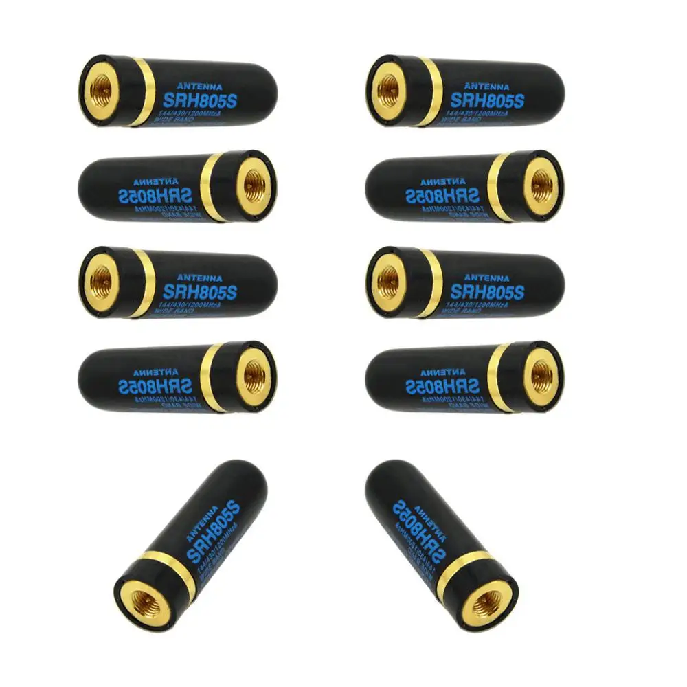 

10pcs SRH805S SMA-J/SMA-Male Dual Band UHV+VHF antenne per BF-UV3R UV100 YAESU