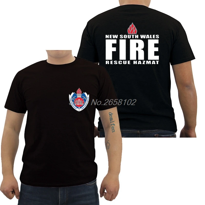

Hot Sale Fashion New South Wales Fire Rescue Hazmat Logo Men's T Shirt Male Cotton Tee Shirt Harajuku Streetwear Fitness