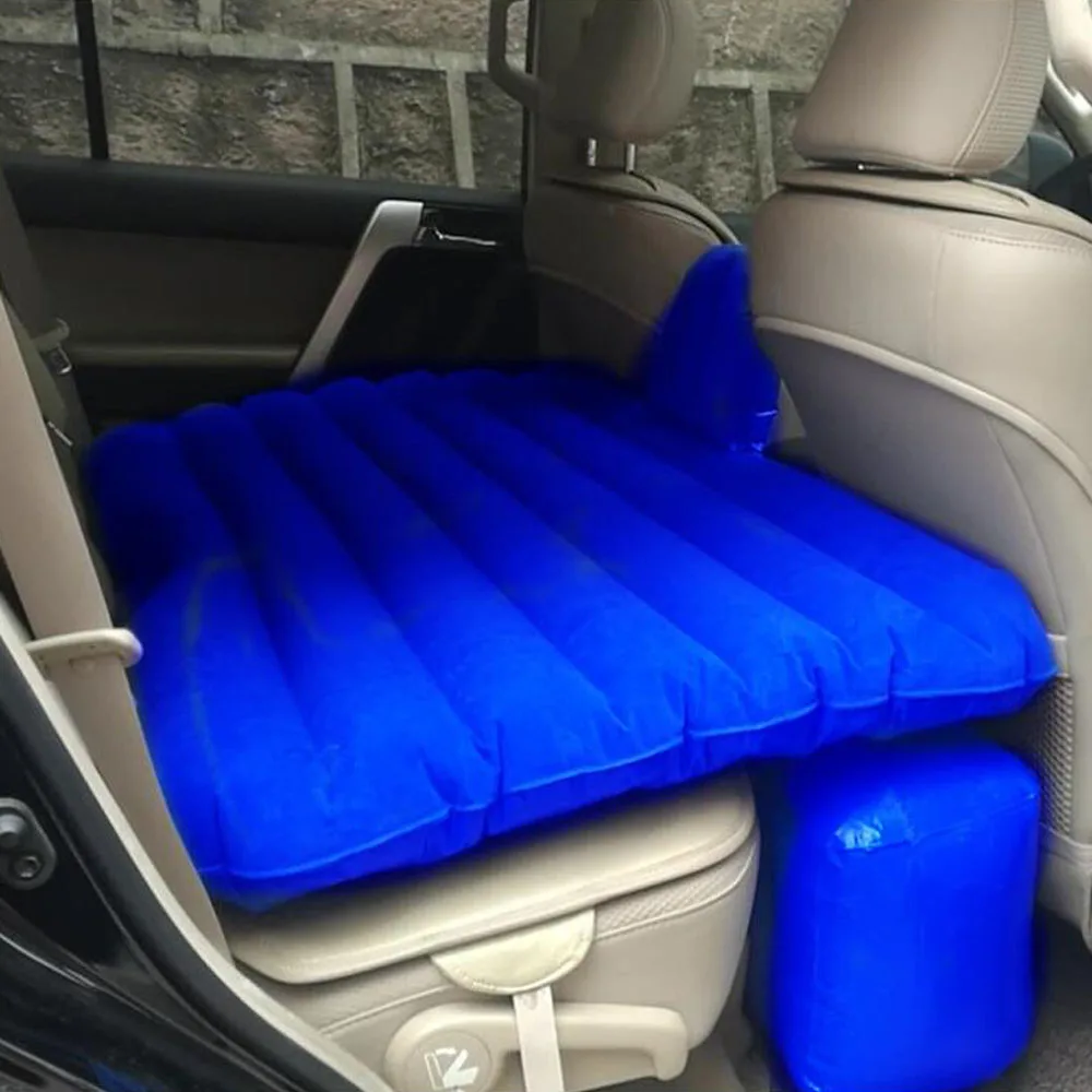 1Pc Car Air Bed Travel Inflatable Mattress Back Seat Cushion Universal For Back Seat Multi