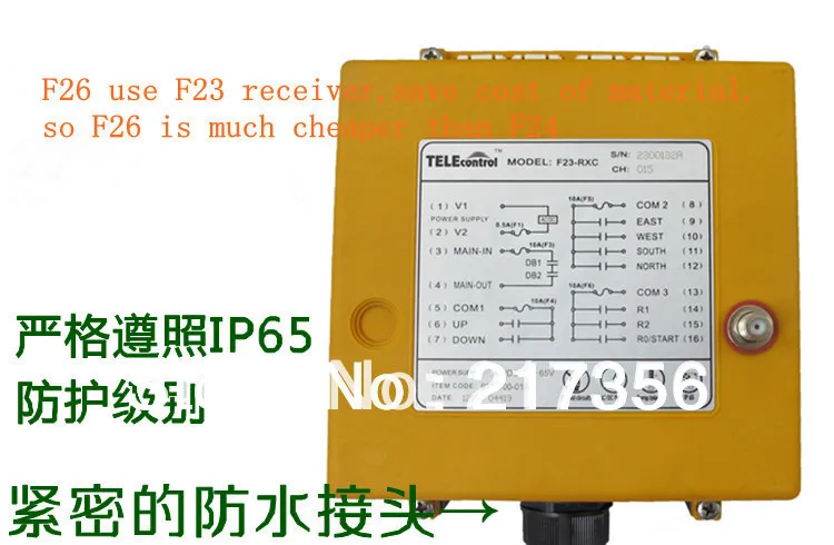F26-A1(включает 1 передатчик и 1 приемник)/крановое дистанционное управление/беспроводной пульт дистанционного управления/аппаратура дистанционного управления марки uting