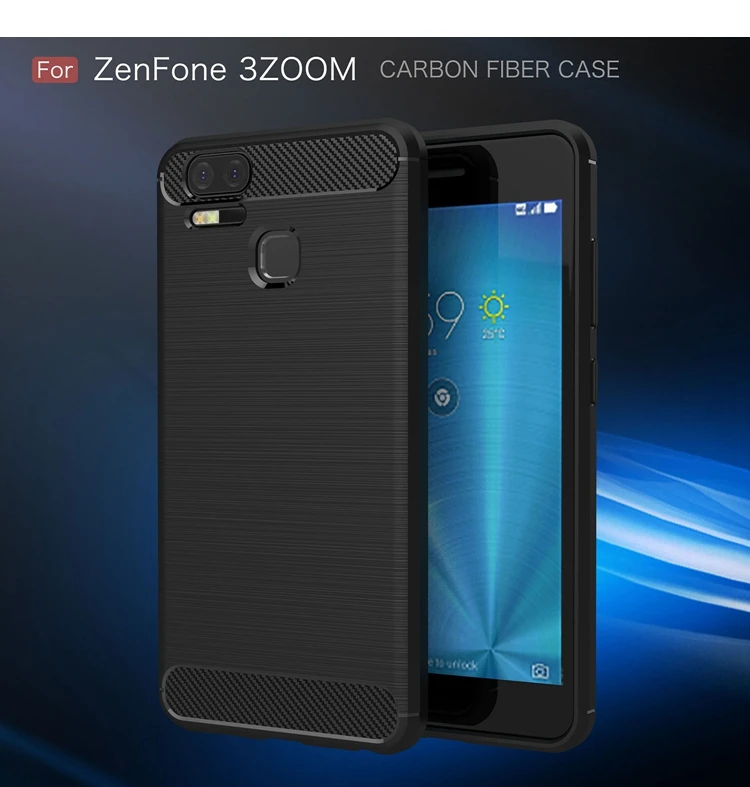 Чехол TRISEOLY Capa для ASUS Zenfone 3 Zoom ZE553KL, чехол из углеродного волокна, матовый чехол из ТПУ для ASUS Zenfone 3 ZE553KL, чехол 5,5"