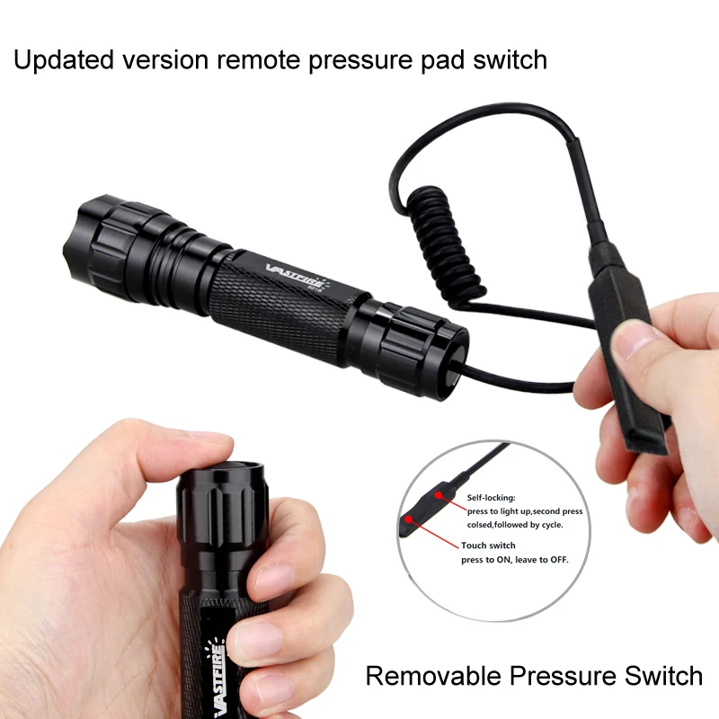 Interruptor de Pressão Luz + Airsoft Lumens Caça Cores Tactical Shot Gun Rifle Scope Montar 18650 Bateria Carregador Usb 1000 Luz 3 11 Esporte e Lazer