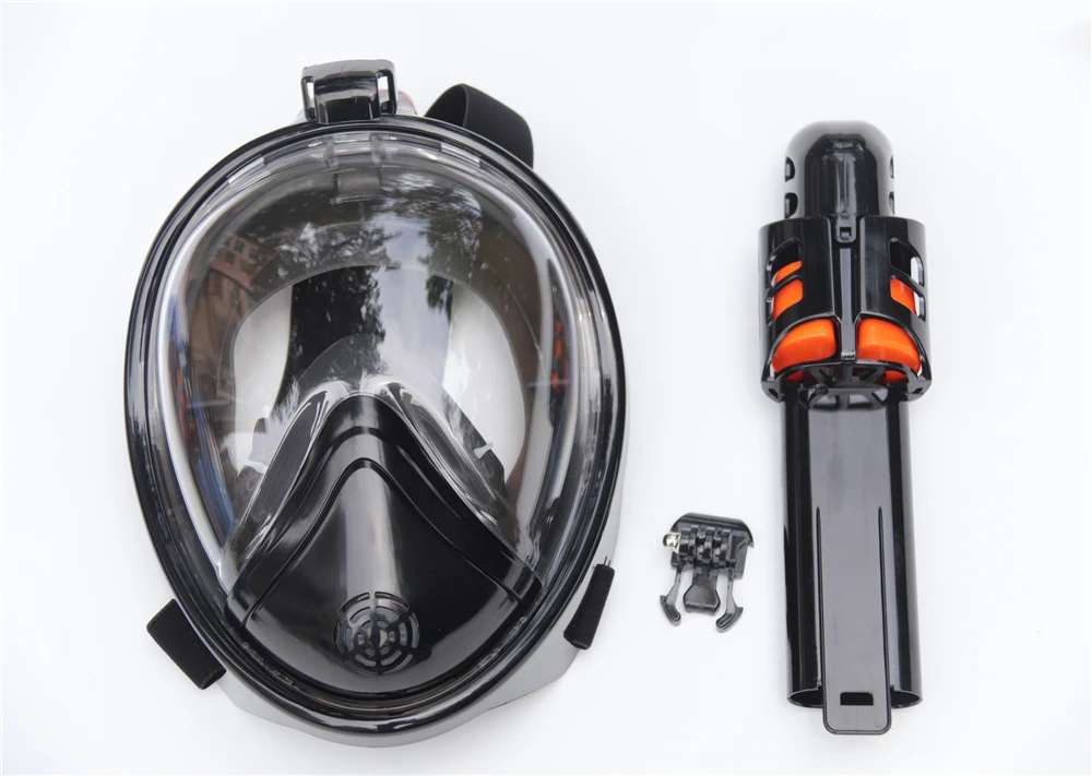Анфас Подводное плавание маска широкий угол обзора 180 градусов акваланг подводный Съемная Дайвинг маска плавательная трубка