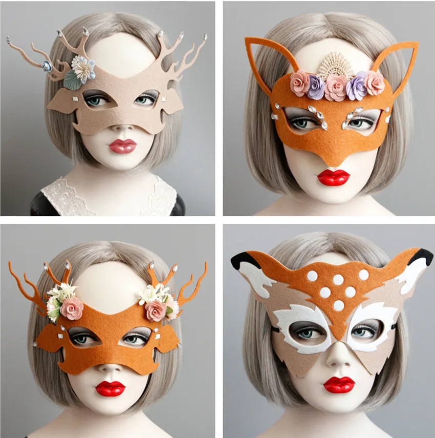 

Hot popular fox deer animal mask adult general Christmas dance COS Princess mask