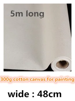 

48cm white coating primed canvas roll for oil painting and acrylic painting