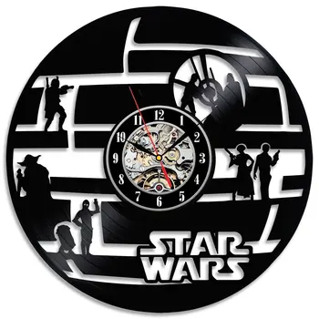 

Star Wars Clock Modern Design Star Wars Wall Clock Vinyl CD Record Wall Watch Home Decor 12 inch