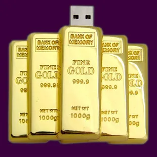Деловые подарки Золотой бар 16 ГБ 32 мини Usb флэш-накопитель 64 Гб 128 256 512 1 ТБ 2 0 |