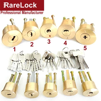 

LHX Christmas Supplies Brass Door Lock Cynlinder Gate Locks Different Keys 35-45mm Thickness Bedroom Bathroom Accessory a