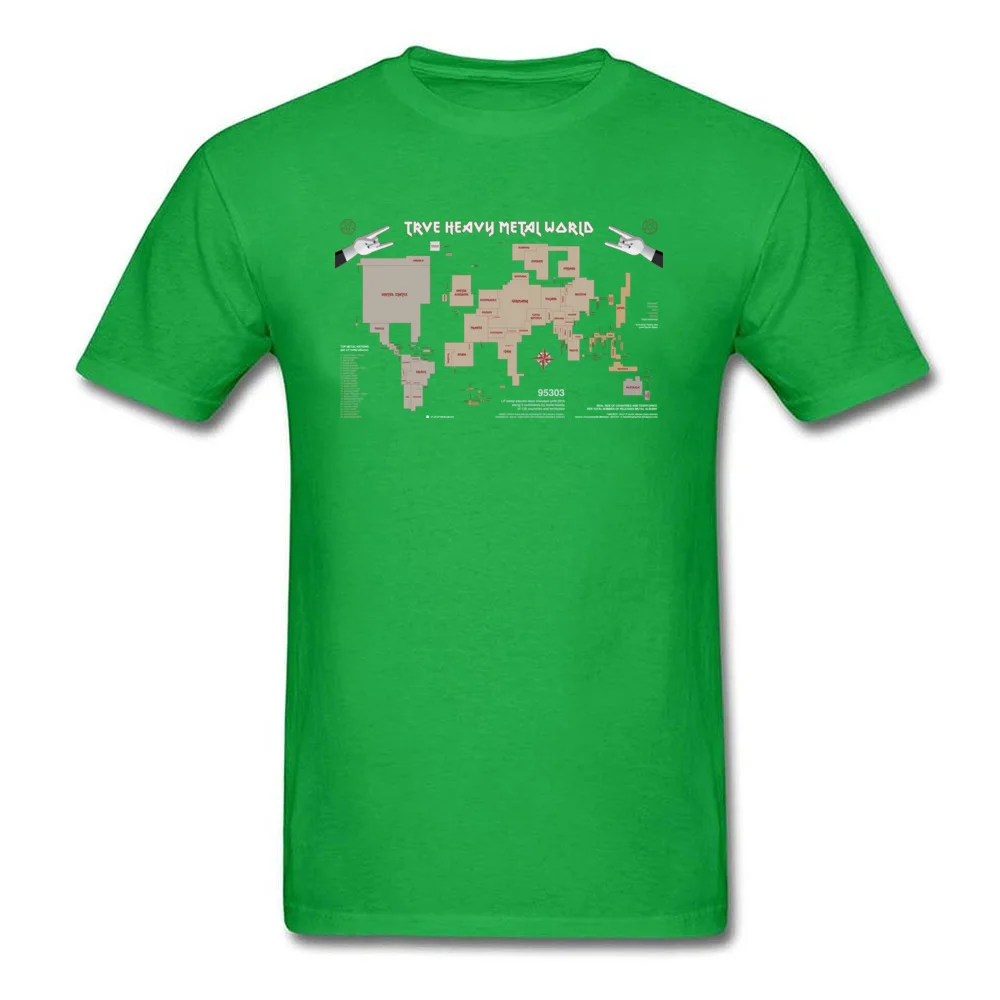 Tops Tees True Heavy Metal World Map ostern Day Short Sleeve Pure Cotton Crewneck Men T Shirt Summer Sweatshirts Prevailing True Heavy Metal World Map green