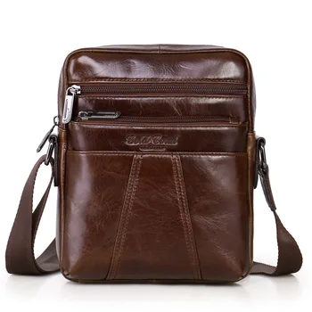 

Men's High Quality Genuine Leather Cowhide Vintage Cross Body Shoulder Messenger Bags Tablet computer bag leisure package