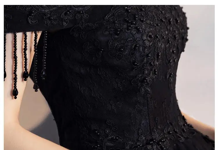 Black Off Shoulder Ball Gown New Quinceanera Dresses Elegant Boat Neck Lace Embroidery Beading Plus Size Prom Dresses L