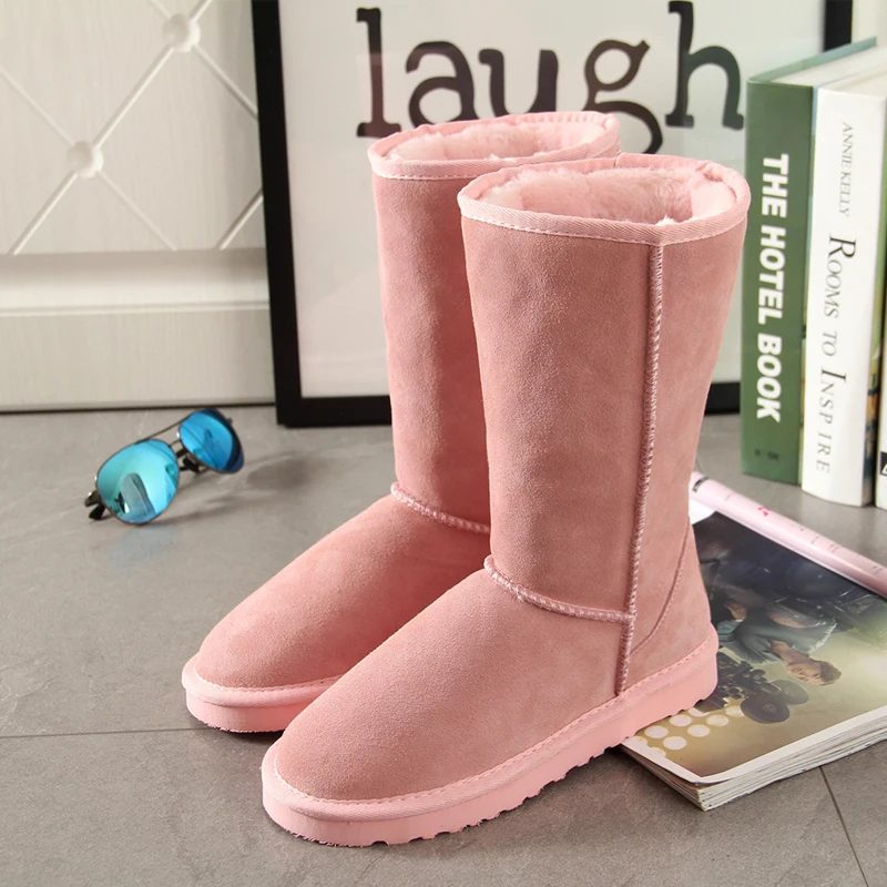 Tanie Begocool śnieg buty dla kobiet 100% oryginalne zamszowe skórzane Australia ciepłe buty zimowe Botas tanie sprzedaż