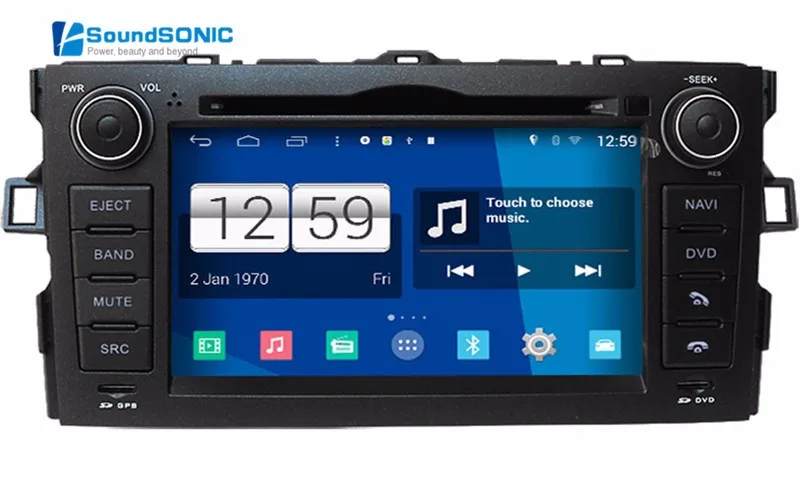 Sale Android 4.4.4 For Toyota Auris Touch Screen Car Stereo Radio DVD GPS Navigation Sat Navi Media System Autoradio Head Unit 10