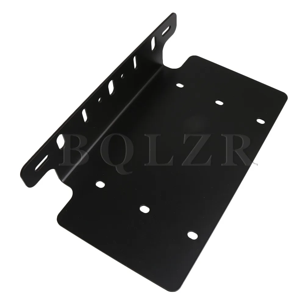 

BQLZR Vehicle Accessories Aluminum Alloy Front Bumper Bars Hook License Plate Mounting Bracket for US Series Vehicles