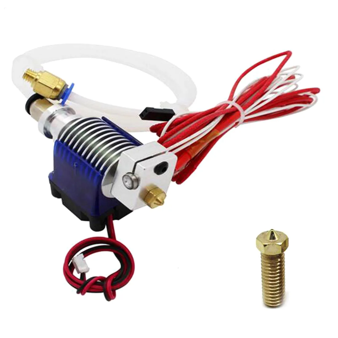 

Printer Accessories Feed Tube Nozzle 0.6mm and Heating block for 3D Printer V6 J-head Printhead Metal Fan Kit