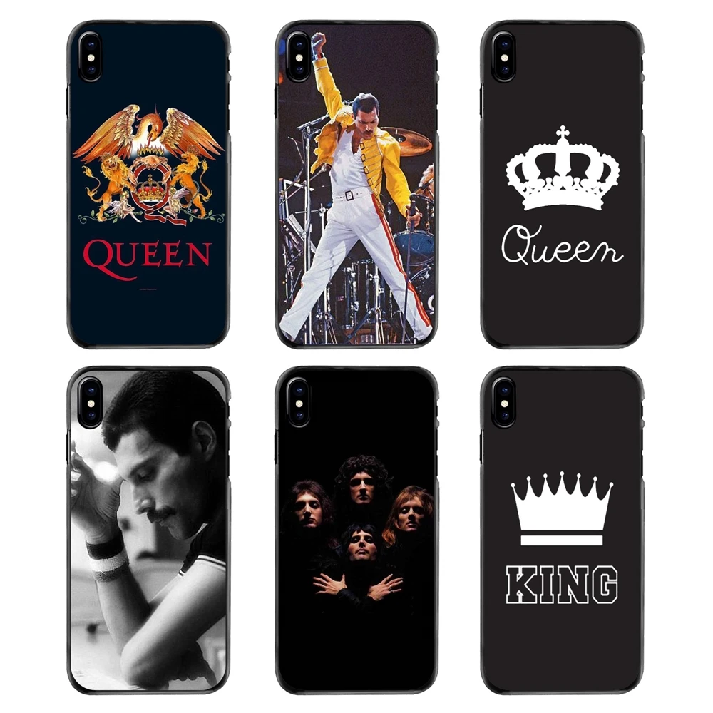 

For iPhone 4 4S 5 5S 5C SE 6 6S 7 8 Plus X XR XS Max iPod Touch 4 5 6 Hard Phone Case King Queen Freddie Mercury Queen Rock band
