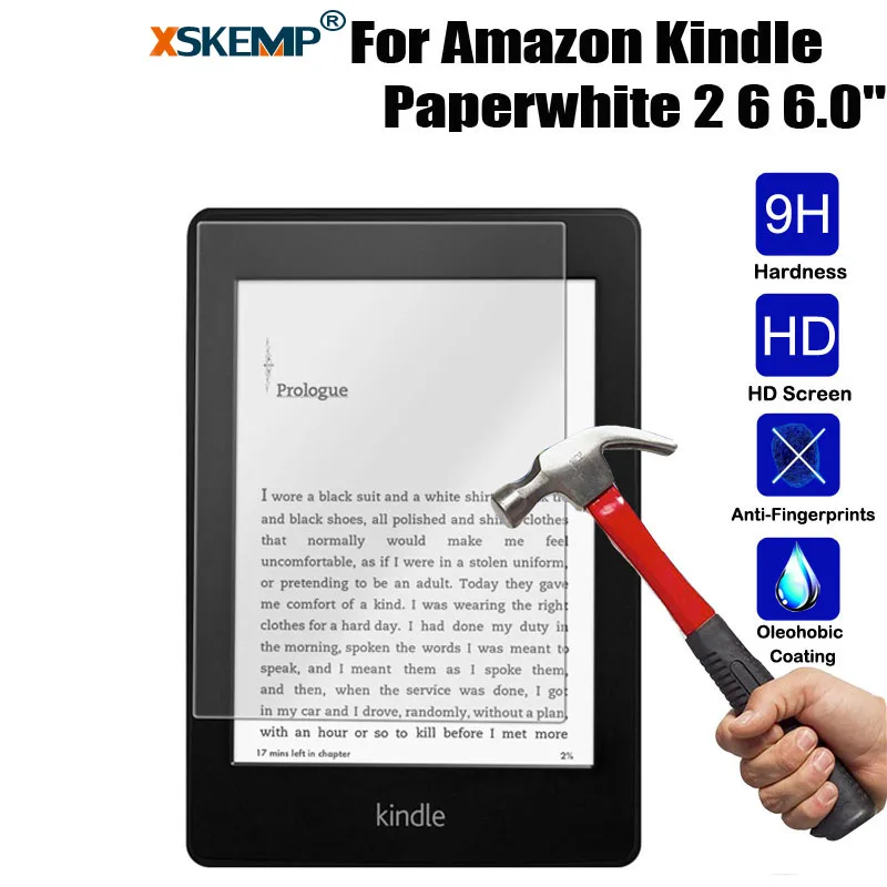 XSKEMP 9H Hardness Screen Protector Tempered Glass For Kindle