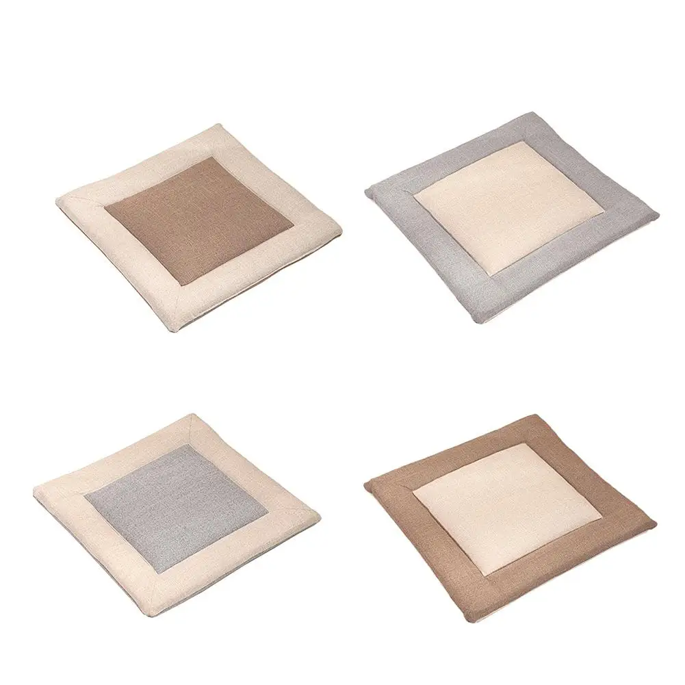 اليابانية نمط بسيط الكتان بلون المنزل وسادة كنبة مكتب ديكور وسادة كرسي وسادة مقعد مخدة كرسي 4 ألوان 40