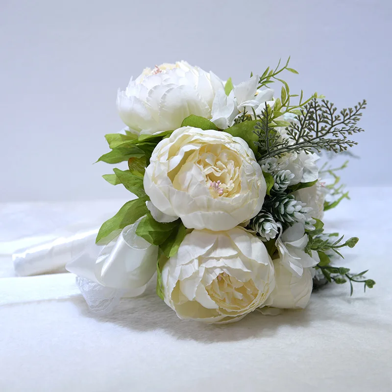 Букет невесты романтический свадебный букет 10 цветов Искусственный букет De Mariage Свадебный букет s для невесты 755A дешево