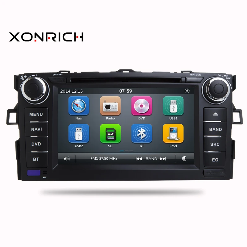 Excellent 2 Din Car Radio GPS Car DVD Player For Toyota Corolla /AURIS/Altis/2012 2013 Tape Recorder Stereo FM 3G 1