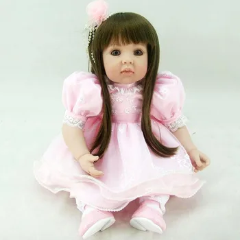 

Little Body Dolls Silicone Reborn Real Touch Christmas High-End Gifts For Kids Black Eyes Handmade Fashion Silicone Cotton Toys