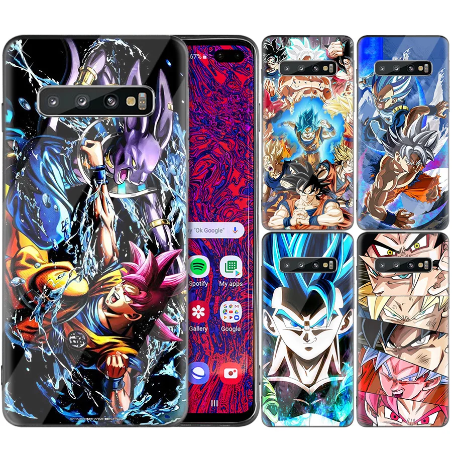 

Dragon Ball Goku Z Super Anime Cartoon Case for Samsung Galaxy S10 5G S10e S9 S8 Plus Note 9 10 105G Plus A50 A30 A70 Glass Case