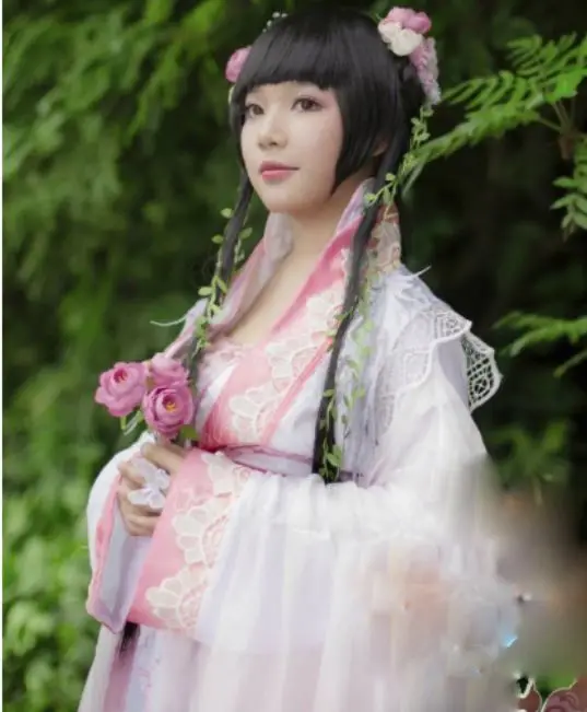 3 Designs Pink Blue Purple Fairy Costume Hanfu Sword Lady Sweet Cosplay Hanfu for TV Play The Semi Gods and Semi Devils