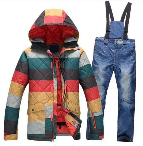 High quality Snow Sets Men's Windproof Waterproof snow Jackets and