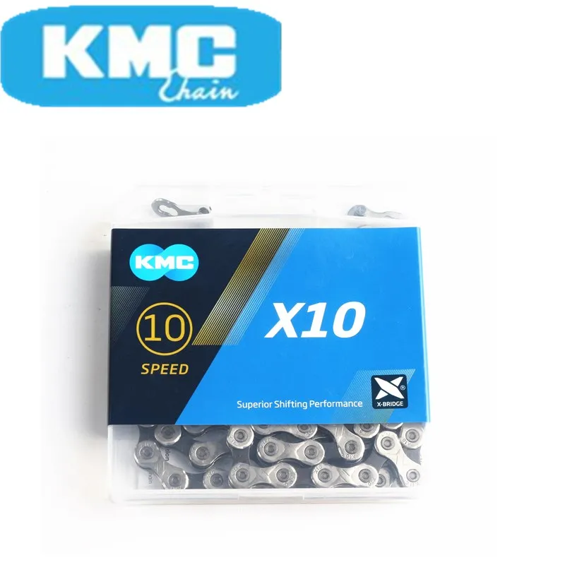 KMC X10 X10.93 MTB цепь для дорожного велосипеда 116L 10 цепь для скоростного велосипеда Волшебная горная кнопка с оригинальной коробкой