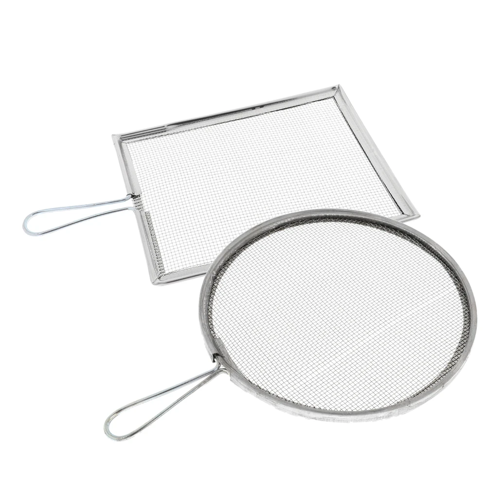 2 Pieces Ceramic Glaze Filtering Tools Steel Mesh Strainer Filter Sieve Pottery Craft