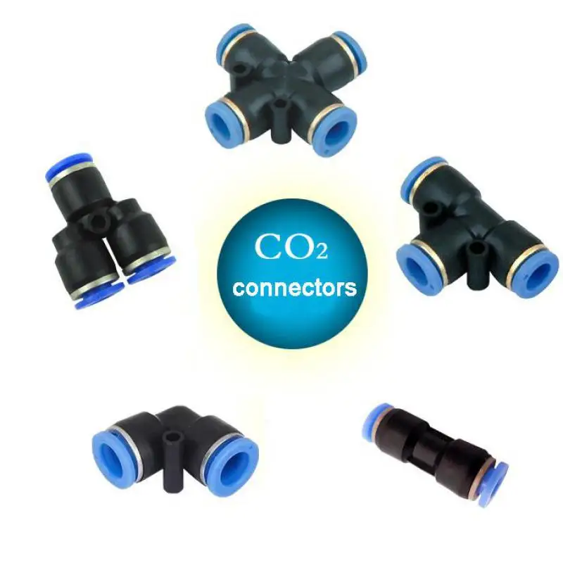 

2pcs Fish Tank 1/2/3/4 Way Co2 Diy System 4*6mm Air Tube Pipe Joint Splitter Trachea Connector Quick - Connect Controller