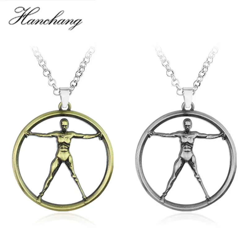 HANCHANG Hot Seling Western World Torque Robot Model Metal Pendant Link Chain Necklace for Men&ampWomen Popular Party Jewelry | Украшения и