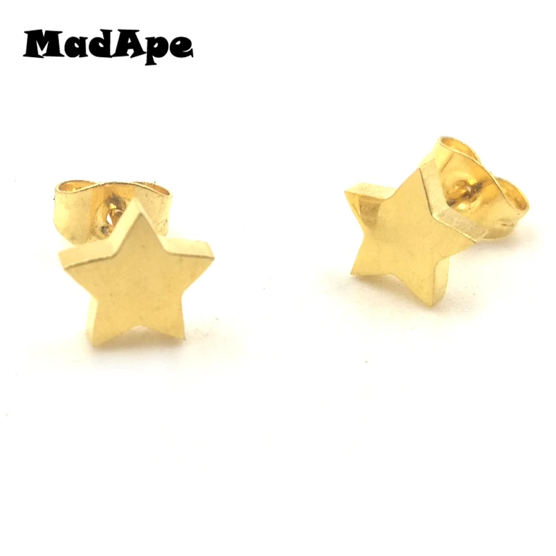 Классические серьги-гвоздики MadApe 8 мм в форме звезды модные женские серьги из