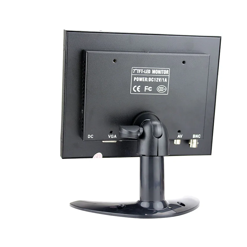 Metal monitor 800 x 600 computer mini monitor CCTV Monitor 7 inch TFT LCD Monitoring with VGA , BNC, AV Video input