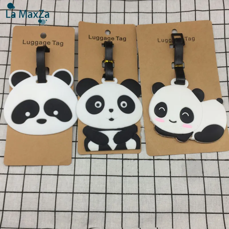 

PVC Panda Baggage Tag Etiqueta Equipaje Luggage Tag for Travel Accesorios Viaje Etiquette Bagage Kofferlabel Travel Accessories