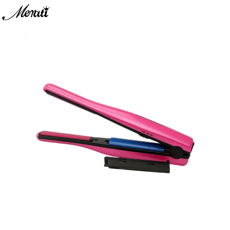 Mini Flat Iron Hair Straightener Iron 2 in 1 Hair Curl Tools Portable