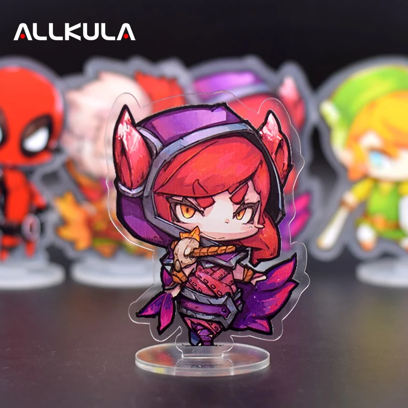 10CM LOL XAYAH Action Figure Cute PVC Toy High Definition Acrylic