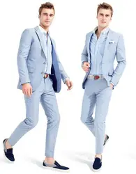 Зубчатый отворот две кнопки цвет небесно-синий (куртка + Штаны) 2 шт. простой модное популярное красавцы пользовательские термокомплекты