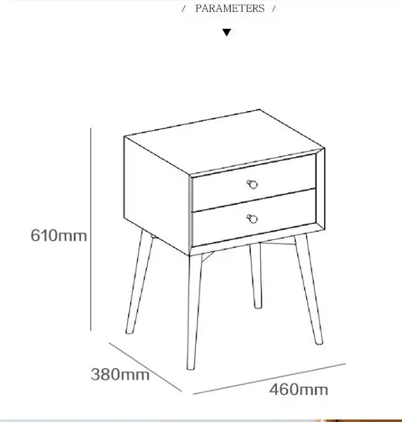 Луи Мода тумбочки современный простой деревянный североамериканский стиль спальня двойной ящик мини-диван