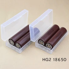 4PCS New Original HG2 18650 Battery 3.7V 3000mAh discharge 20A dedicated electronic cigarette Power batteries + battery box