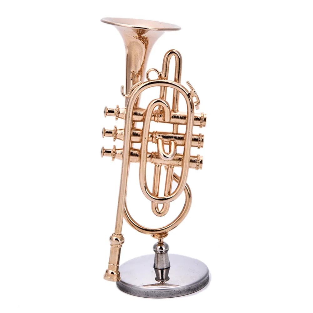 

Mini Cornet Boxed Top Grade Gift Mini Musical Instrument Model Golden Cornet Vision Enjoyment With High Quality
