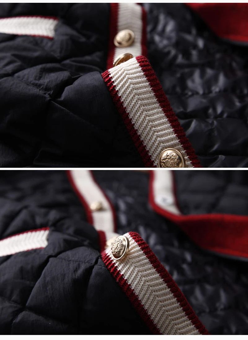 Bagomoto, Женская Длинная зимняя куртка с v-образным вырезом,, тонкая хлопковая стеганая парка в полоску, пальто, теплая куртка, осенняя верхняя одежда