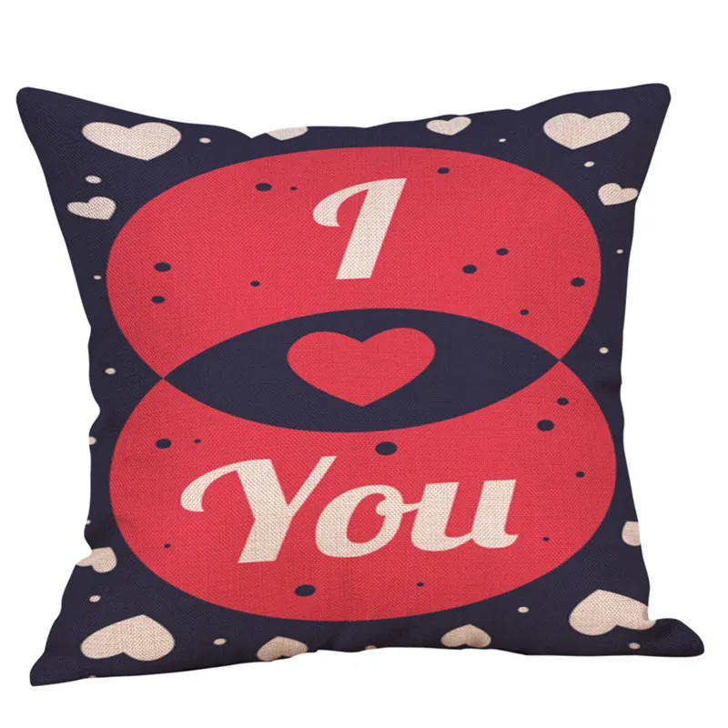 2019 NEW Happy Valentine's Day Throw Pillow Case Sweet Love Square Cushion Cover pillow covers decorative 40JA1815