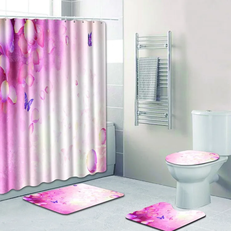 4 шт., коврик для ванной комнаты, коврик для ванной, нескользящий, Tapis Salle De Bain Alfombra Bano - Цвет: As Picture