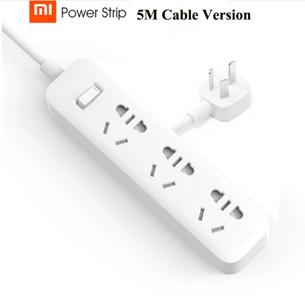 Original Xiaomi Mijia Power Strip 3 Sockets Power Plug Power Converter