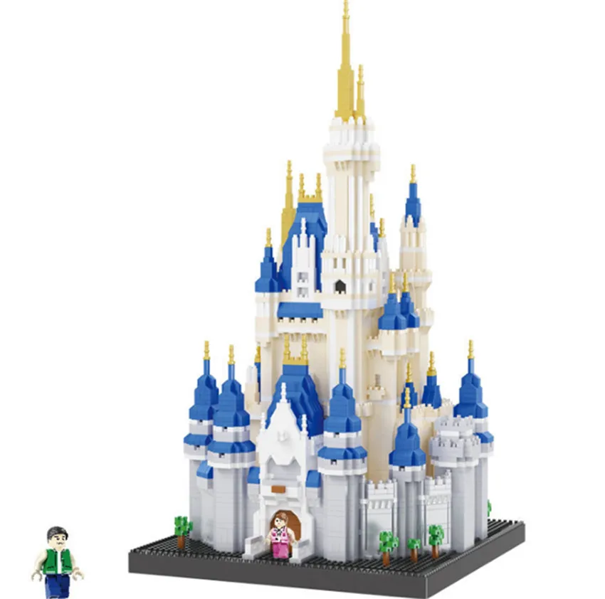 

5500+ Balody Diamond Bricks 3D World Famous Architecture Blocks Minne Mickey Castle Model Action Figure Juguetes Toys Kids Gift